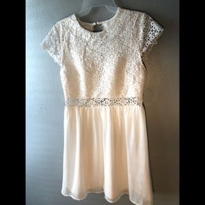 Beautiful White Lace Dress with open back